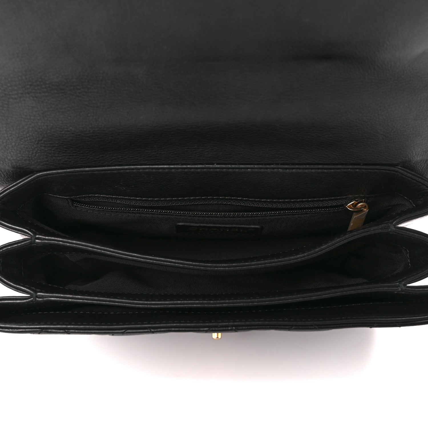 Chanel Calfskin Quilted Small Gold Top Handle Flap Black 5 of 11