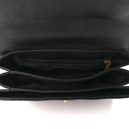 Chanel Calfskin Quilted Small Gold Top Handle Flap Black 5 of 11