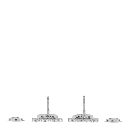 Hermes 18K White Gold Diamond Finesse Earrings 4 of 5