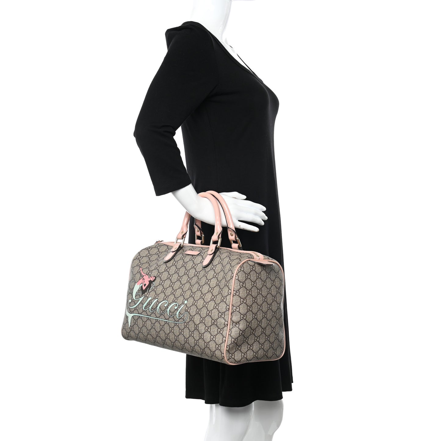 GG Plus Monogram Mermaid Medium Joy Boston Pink