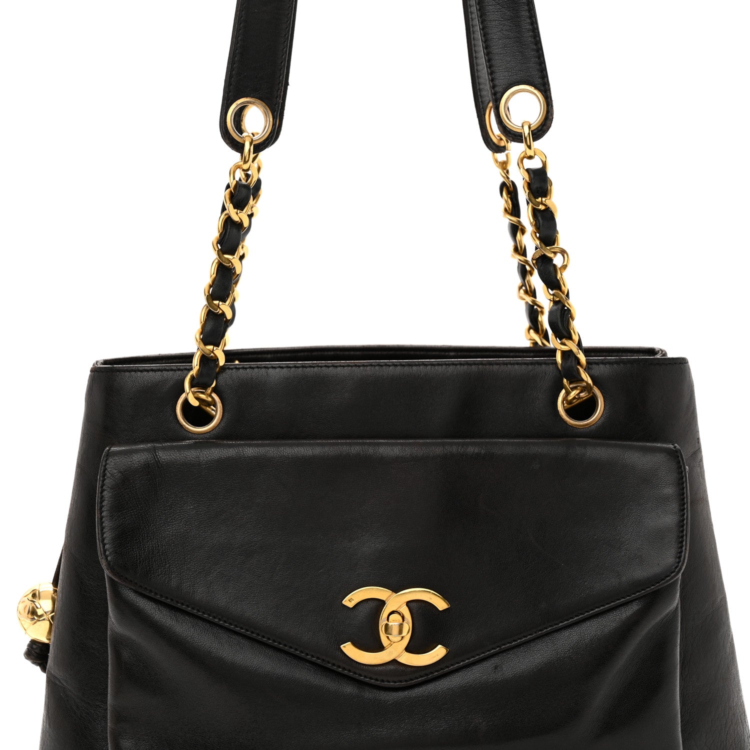 Chanel Lambskin Flap Shoulder Bag Dark Brown 10 of 21