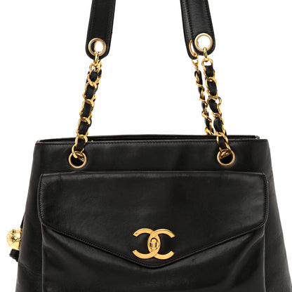 Chanel Lambskin Flap Shoulder Bag Dark Brown 10 of 21