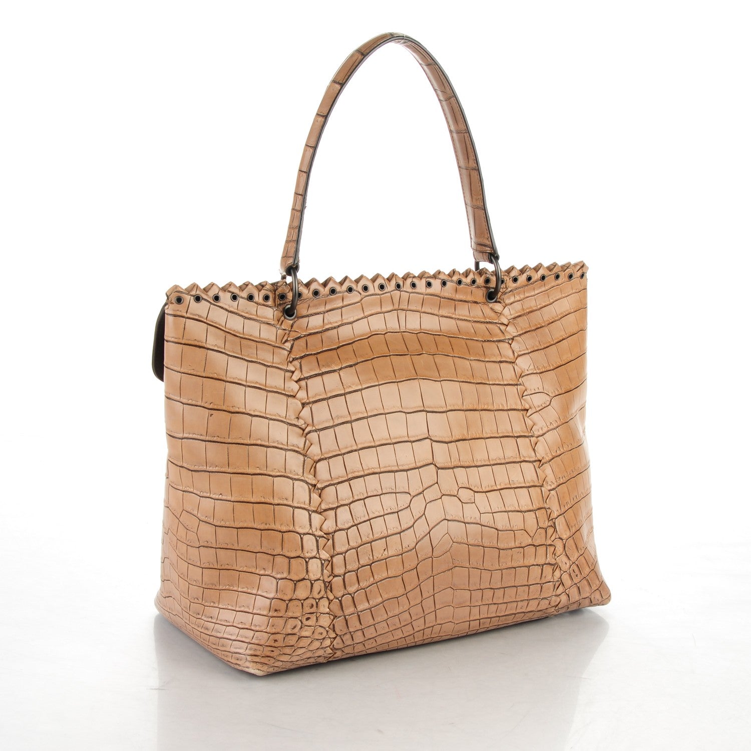 Bottega Veneta Crocodile Cocolave Tote Cigar 3 of 7