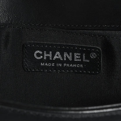 Chanel Lambskin Quilted Medium Boy Flap Black 7 of 9