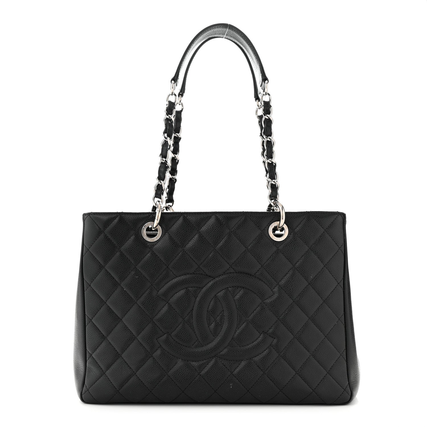 Chanel Caviar Quilted Grand Shopping Tote GST Black 1 of 12