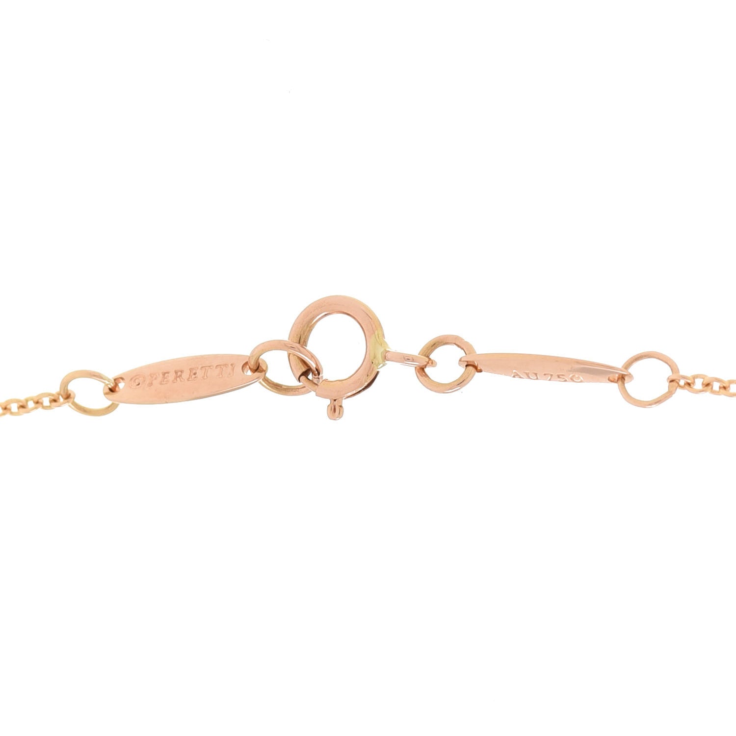 Tiffany 18K Rose Gold 9mm Elsa Peretti Bean Pendant Necklace 4 of 5