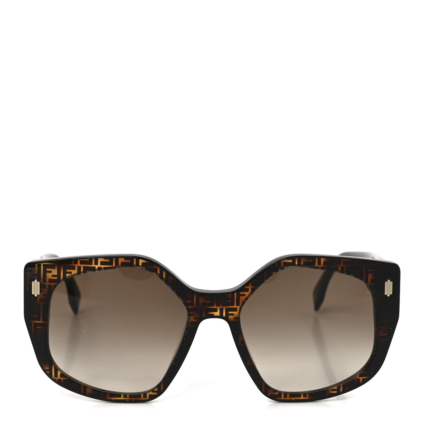 Acetate FF Fendi Butterfly Sunglasses FE40017I Havana