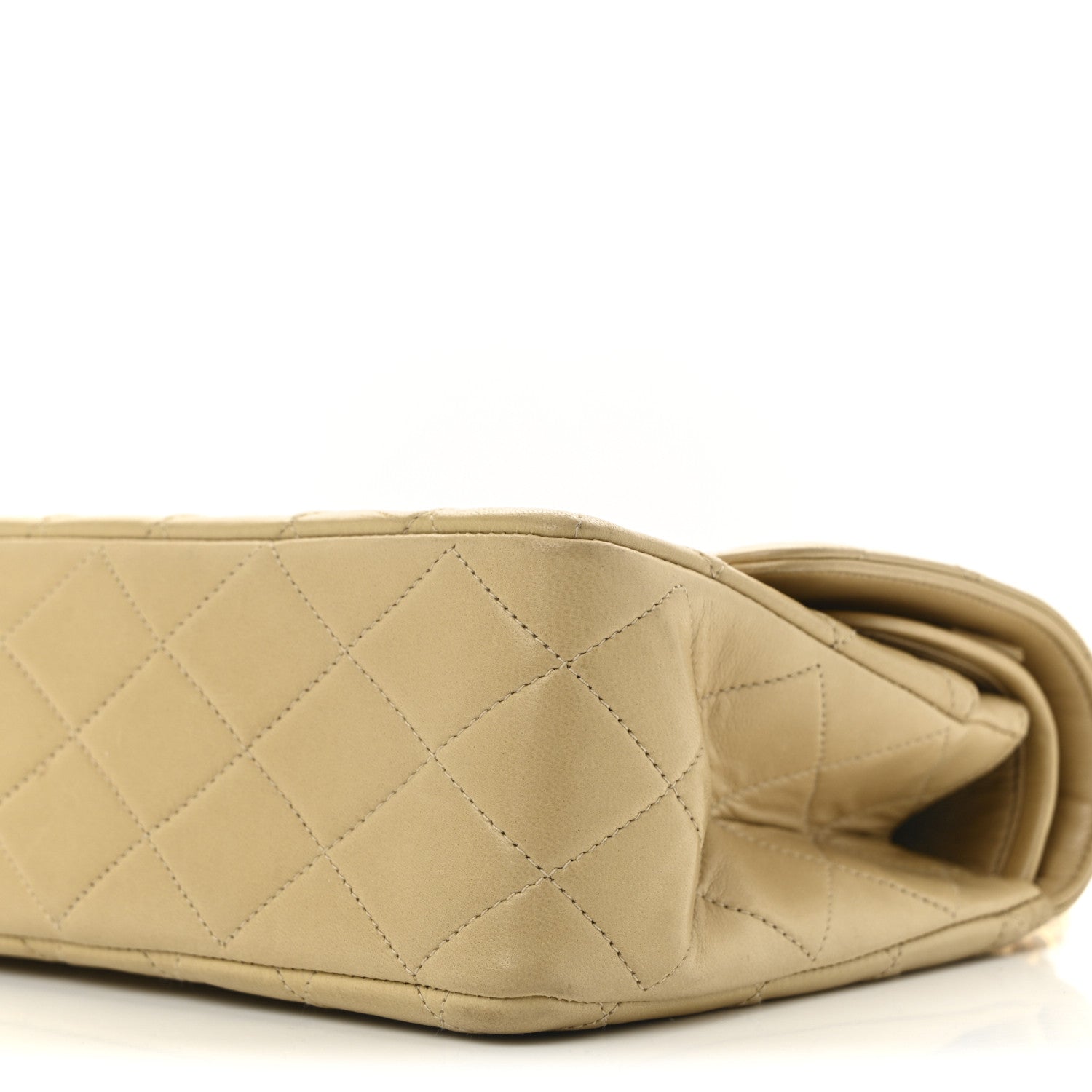 Chanel Lambskin Quilted Medium Double Flap Beige 10 of 14