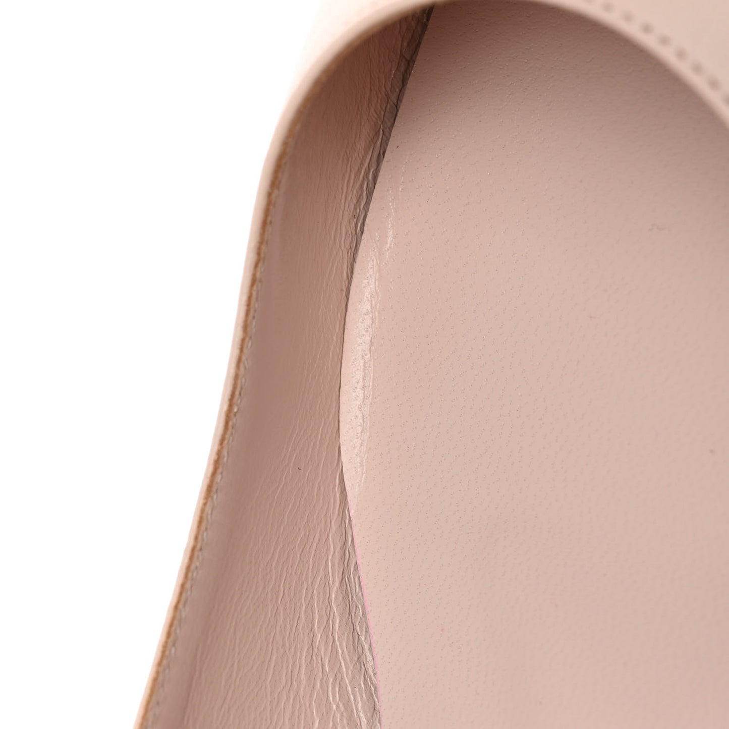 Nappa Conclusive Spike Ankle Strap Ballerina Flats 37 Leche