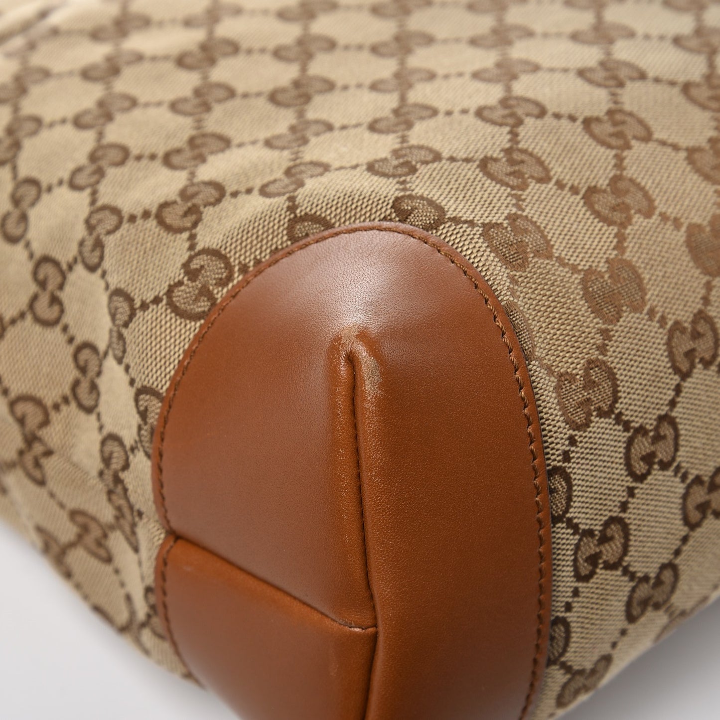 Monogram Large Flat Messenger Bag Brown
