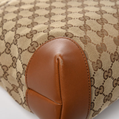 Gucci Monogram Large Flat Messenger Bag Brown 10 of 13