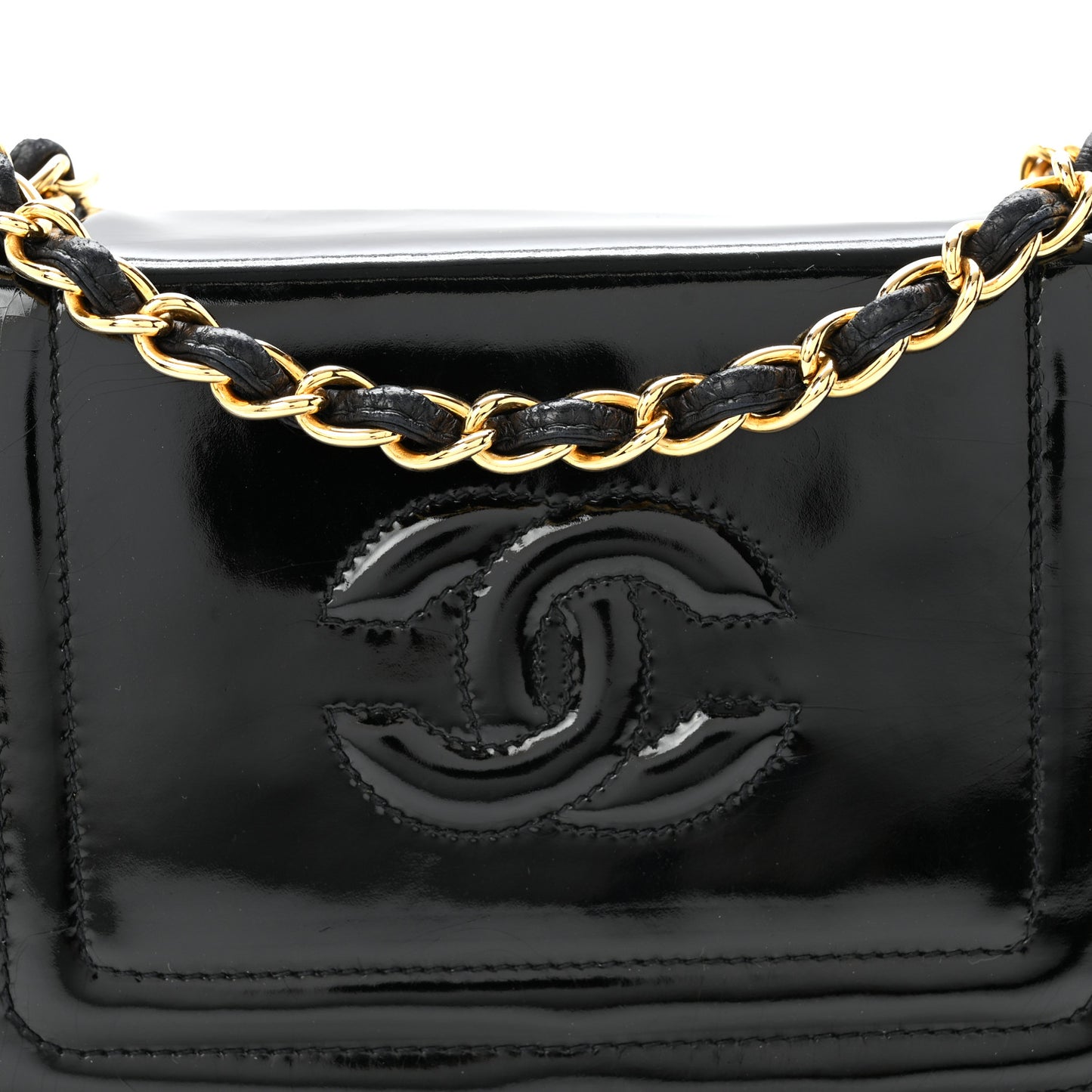 Patent Mini Flap Black
