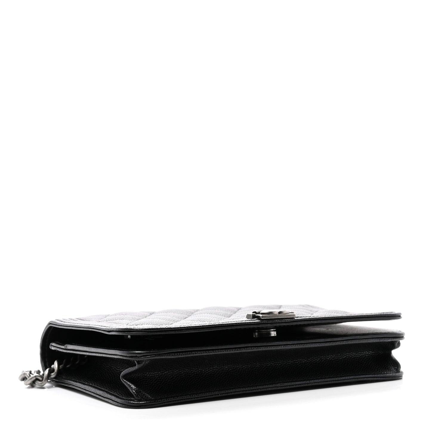 Caviar Quilted Boy Wallet On Chain WOC Black