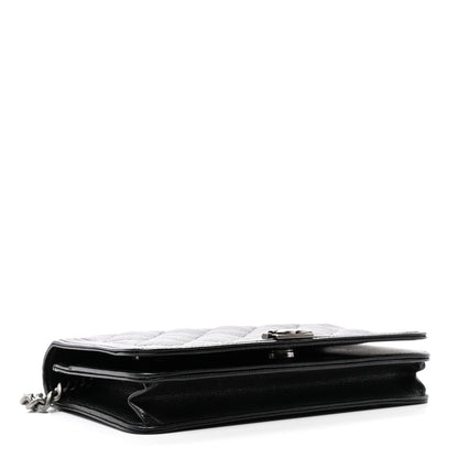Chanel Caviar Quilted Boy Wallet On Chain WOC Black 3 of 8