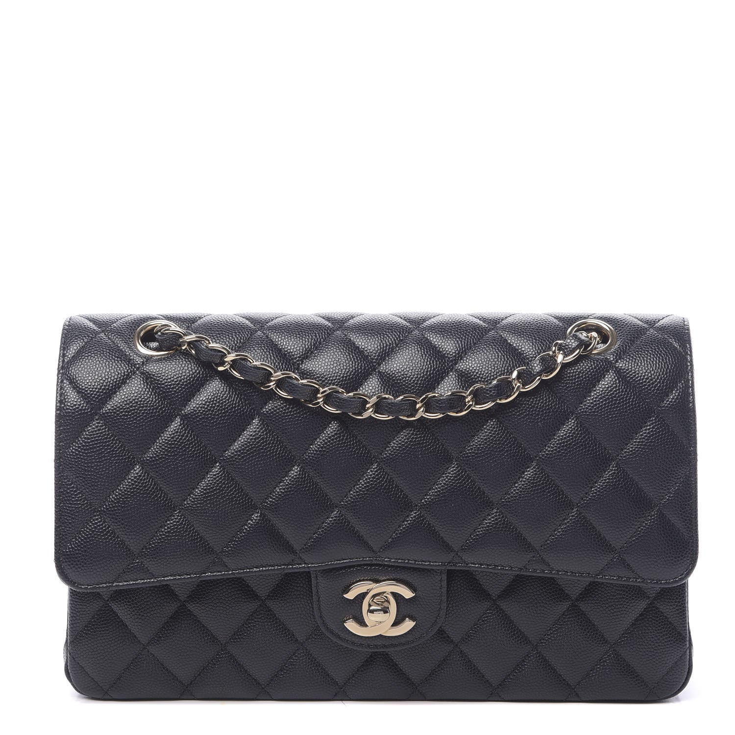 Chanel Caviar Quilted Medium Double Flap Navy 1 of 11