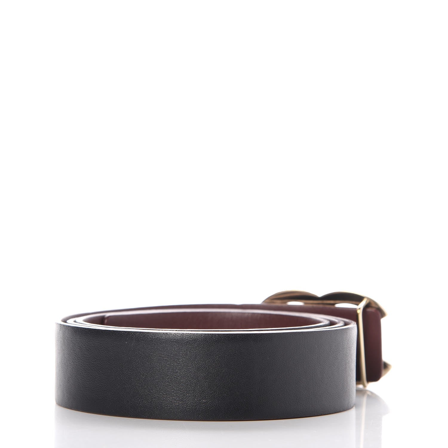 Chanel Calfskin CC Reversible Belt 90 Black Burgundy 4 of 10