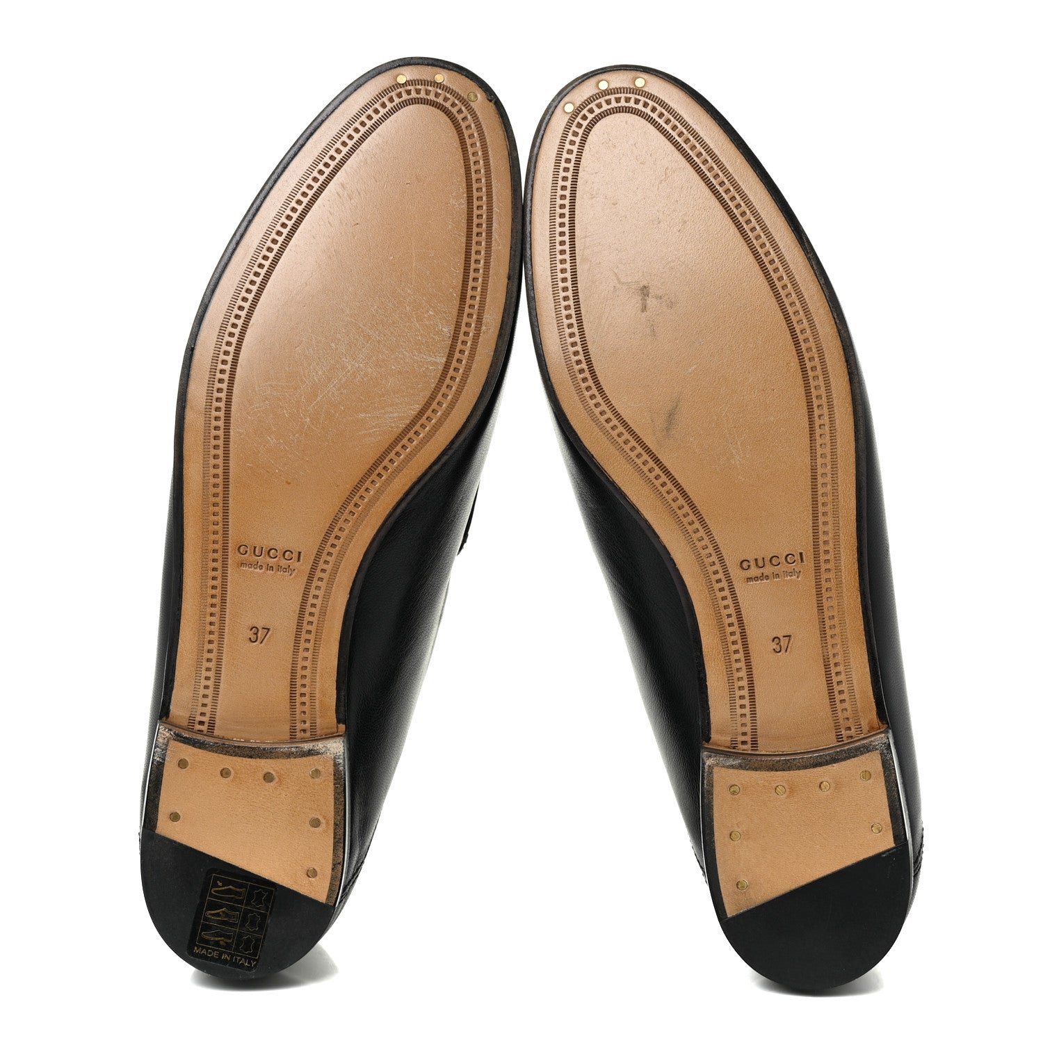 Gucci Calfskin Womens Jordaan Loafers 37 Black 5 of 19