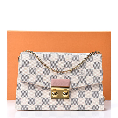 Louis Vuitton Damier Azur Croisette Chain Wallet Rose Ballerine 10 of 10