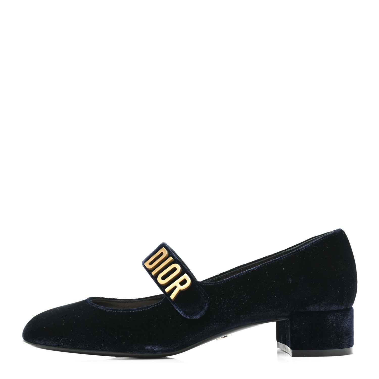 Christian Dior Velvet Baby-D Ballet Pumps 38 Deep Blue 1 of 8