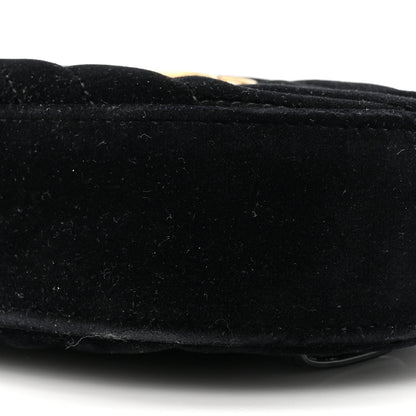 Gucci Velvet Matelasse GG Marmont Belt Bag 75 30 Black 9 of 11