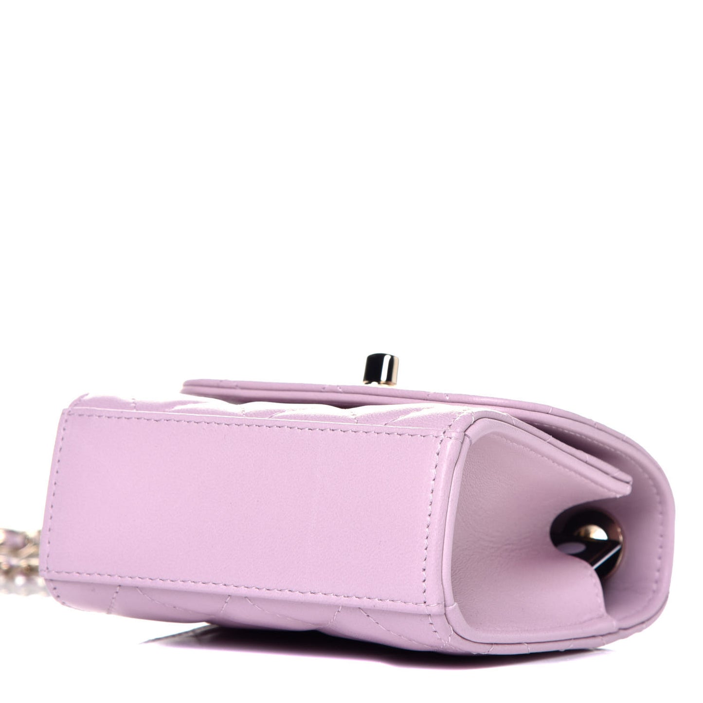 Lambskin Quilted Mini Trendy CC Clutch With Chain Light Pink