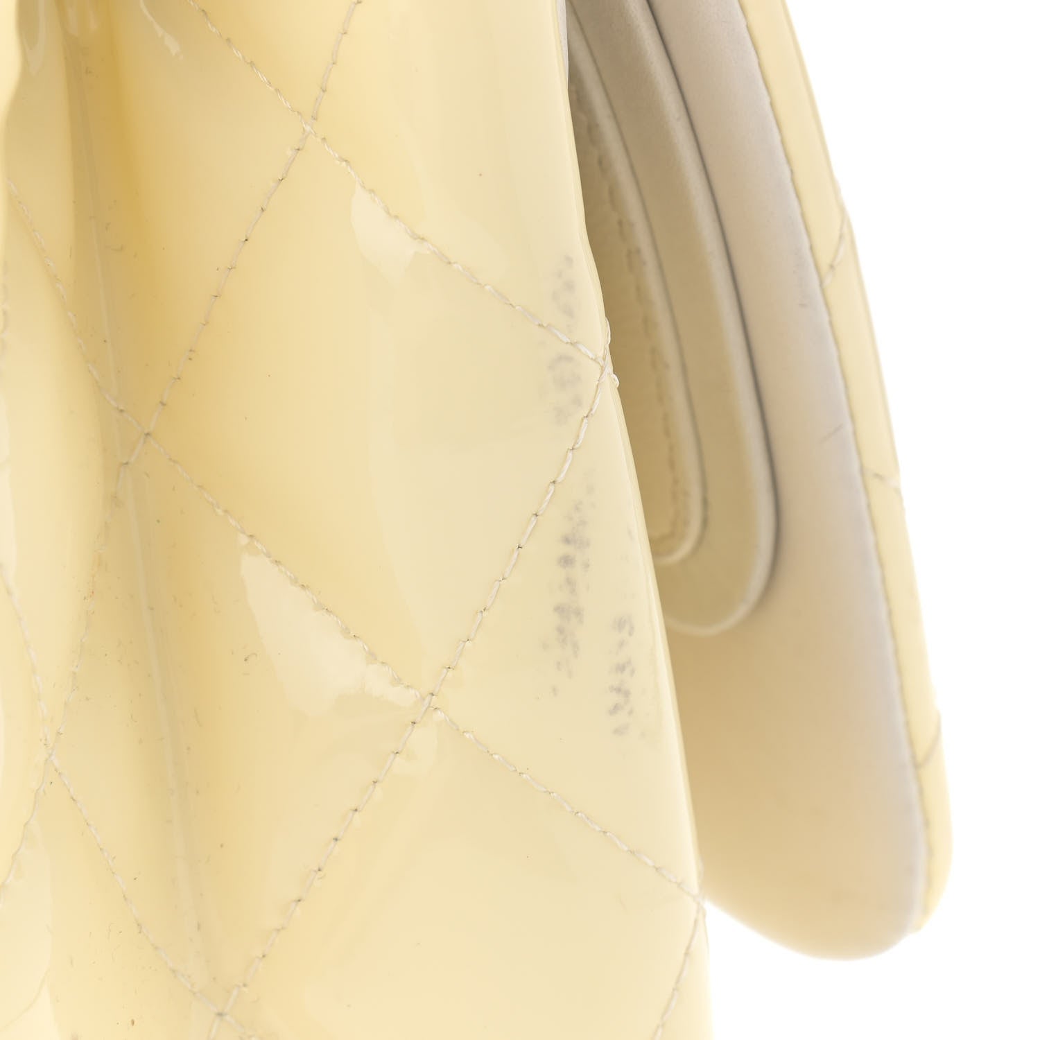 Chanel Patent Quilted Jumbo Double Flap Pearl 11 of 17