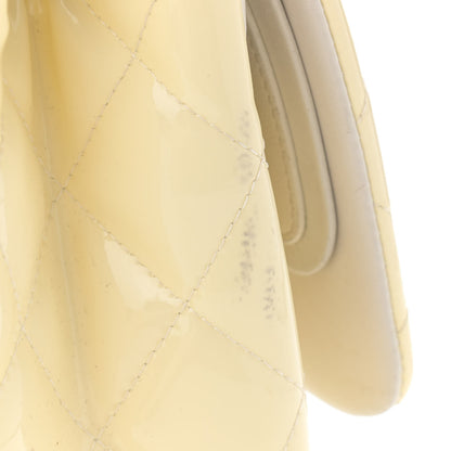 Chanel Patent Quilted Jumbo Double Flap Pearl 11 of 17