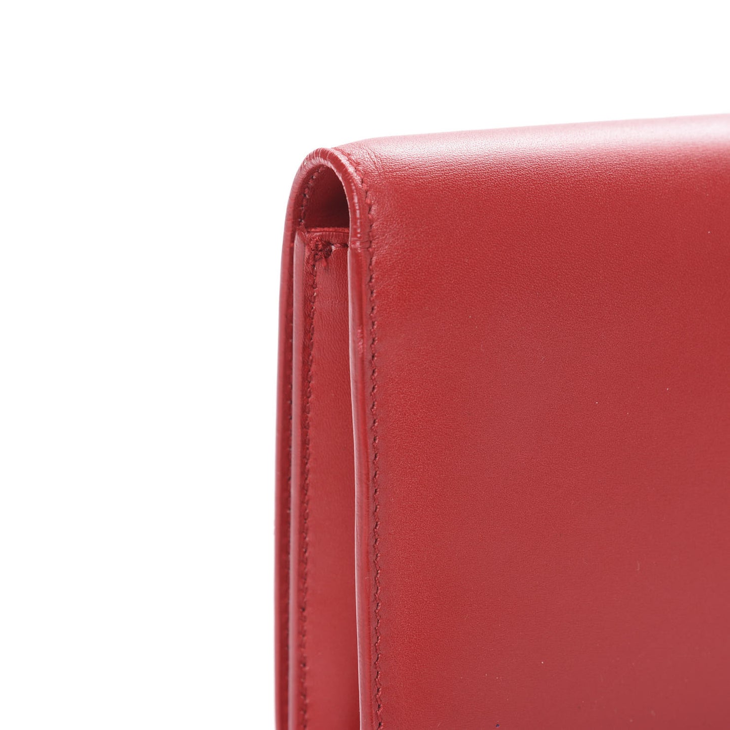 Calfskin Lutetia Flap Clutch Red