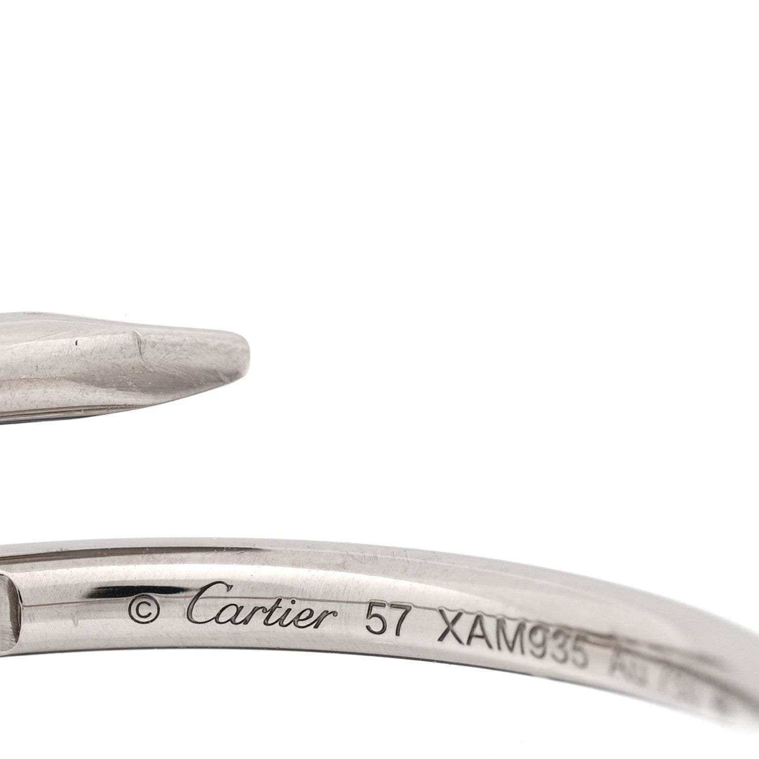 Cartier 18K White Gold Small Juste Un Clou Ring 57 8 5 of 6