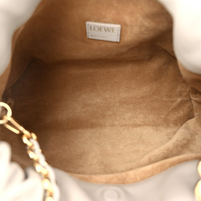 Loewe Mellow Nappa Donut Chain Medium Flamenco Knot Clutch Shell Grey 5 of 10