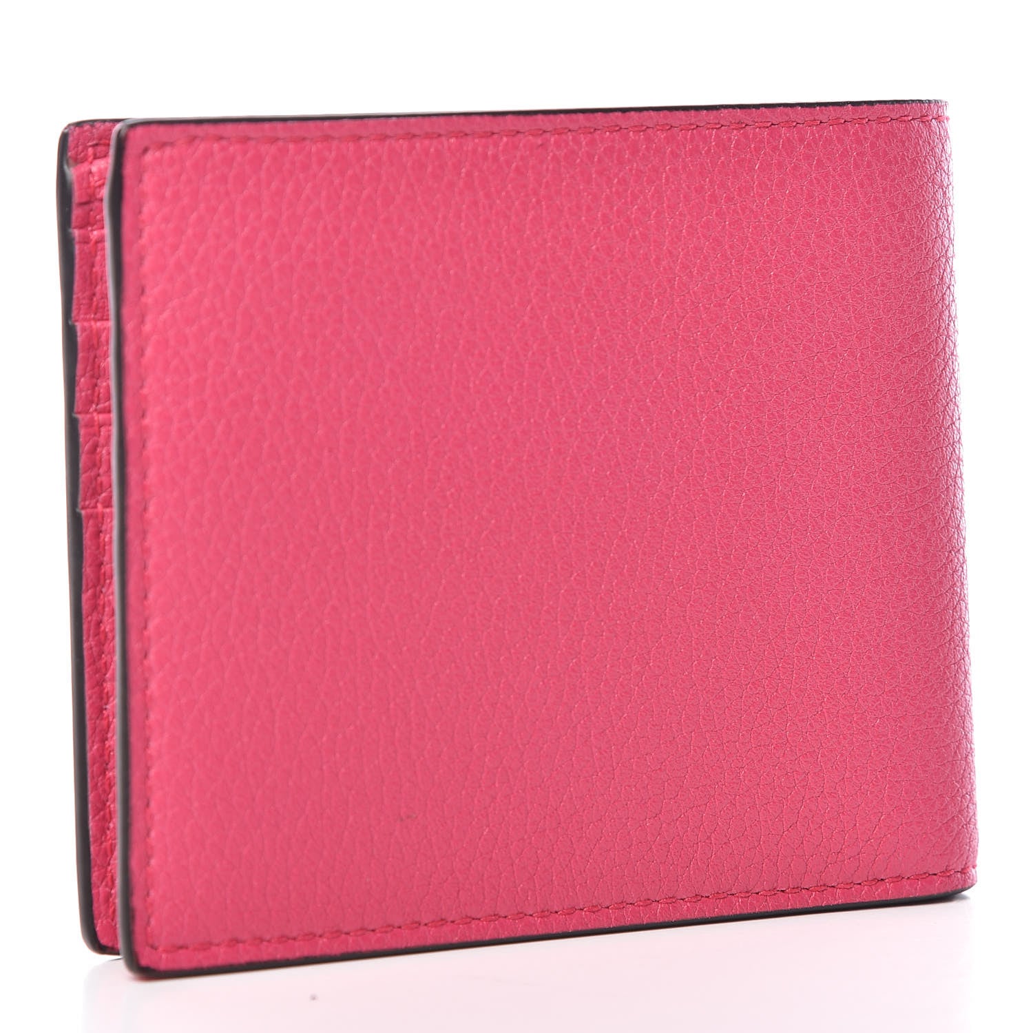 Gucci Grained Calfskin Logo Bi-Fold Wallet Box Pink Green 4 of 9