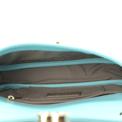 Chanel Goatskin Stitched Casual Trip Single Flap Light Blue 5 of 9