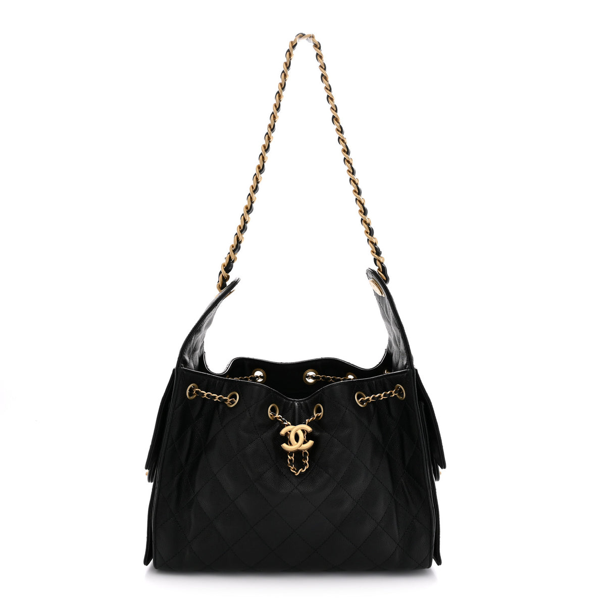 Caviar Quilted Small Chanel 25 Handbag Black