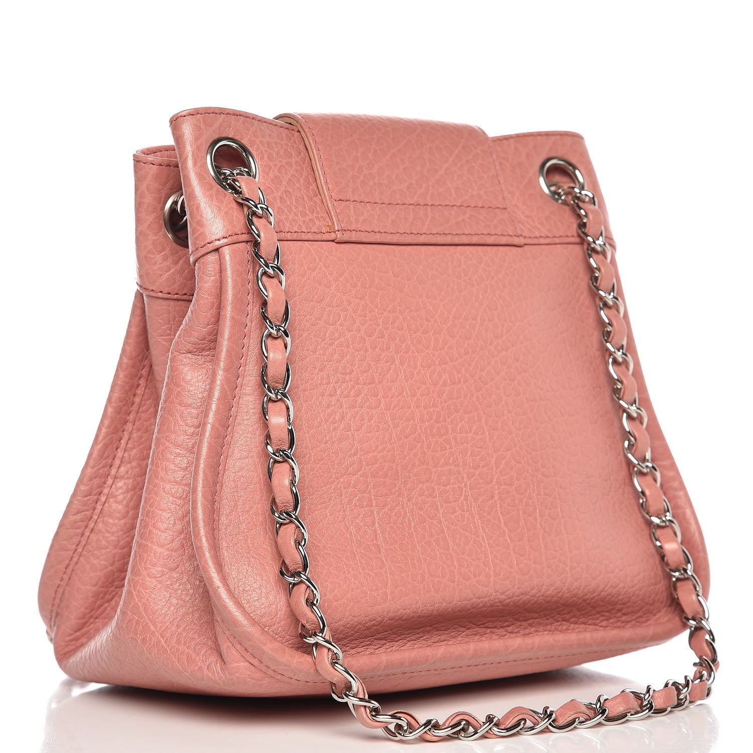 Chanel Calfskin Mademoiselle Shoulder Bag Pink 10 of 15