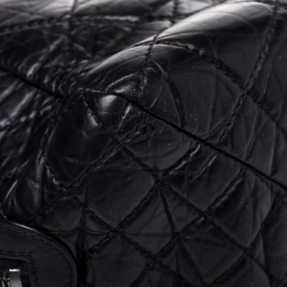Chanel Aged Calfskin Quilted Large Secret Tag Bowling Bag Black 15 of 27