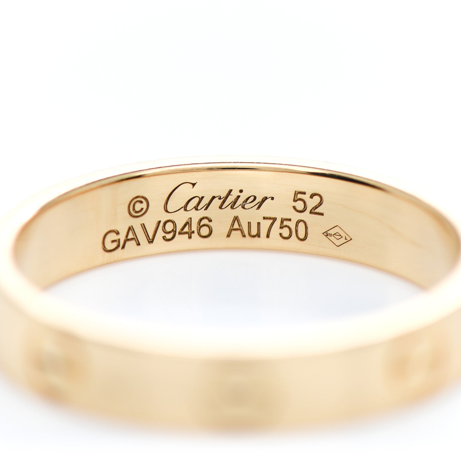 Cartier 18K Yellow Gold 3.5mm LOVE Wedding Band Ring 52 6 4 of 4
