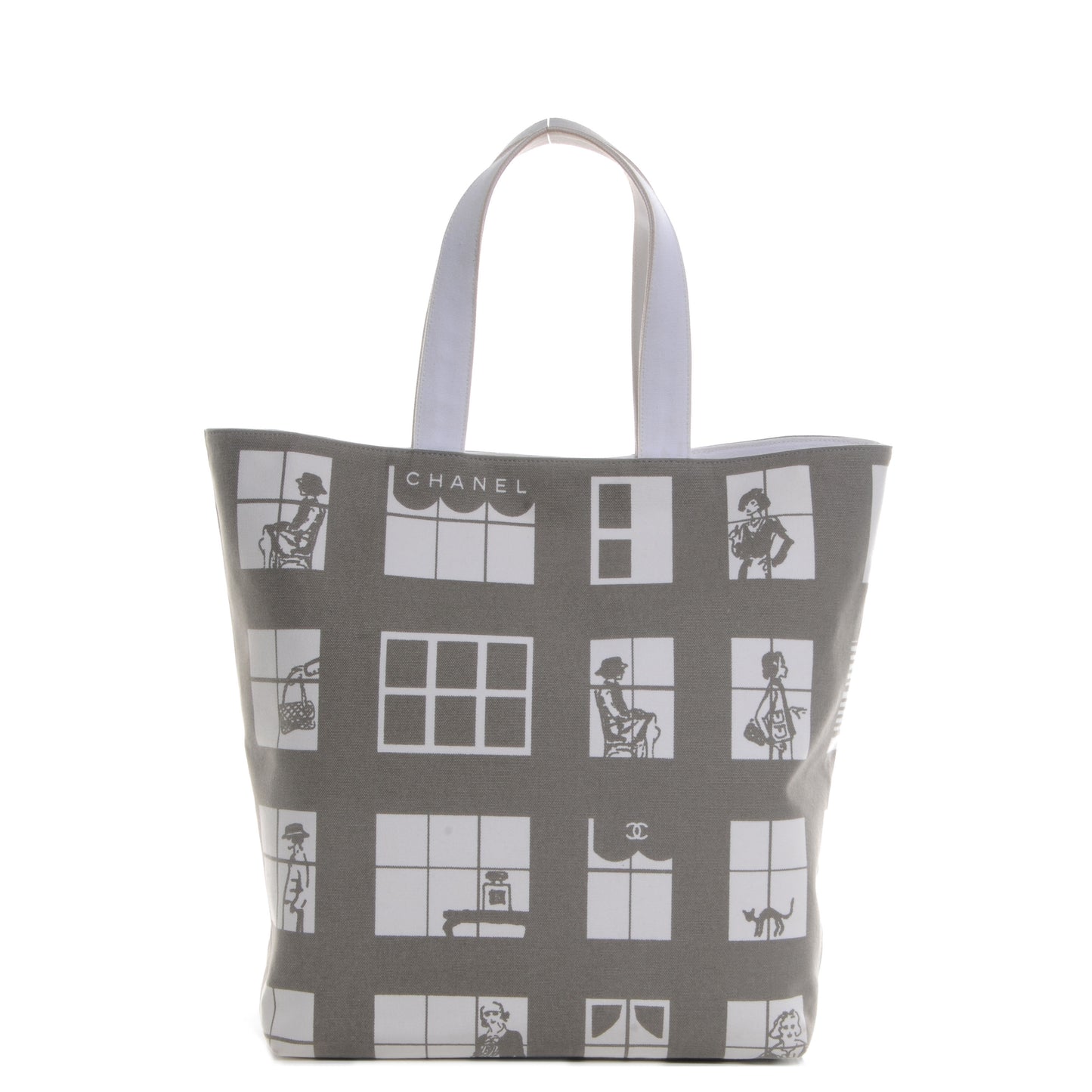 Canvas Coco Window Tote White