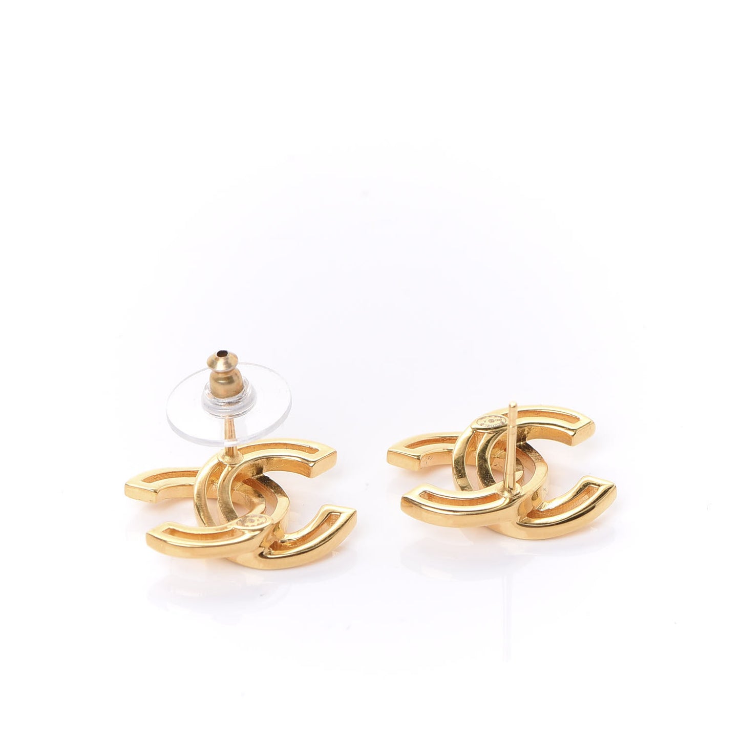 Metal Obazine CC Earrings Gold
