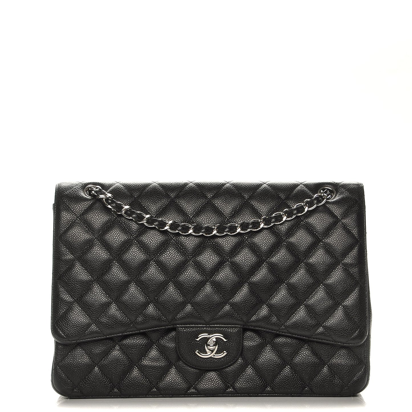 Caviar Quilted Maxi Single Flap Black