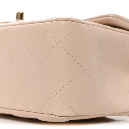 Chanel Lambskin Quilted Mini Rectangular Flap Light Beige 10 of 10