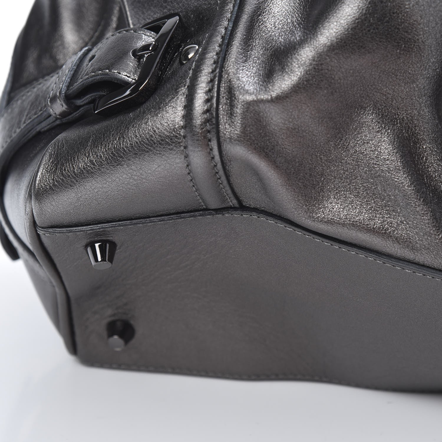 Burberry Metallic Calfskin Shoulder Bag Anthracite 13 of 13