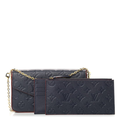 Louis Vuitton Empreinte Pochette Felicie Chain Wallet Marine Rouge 1 of 14