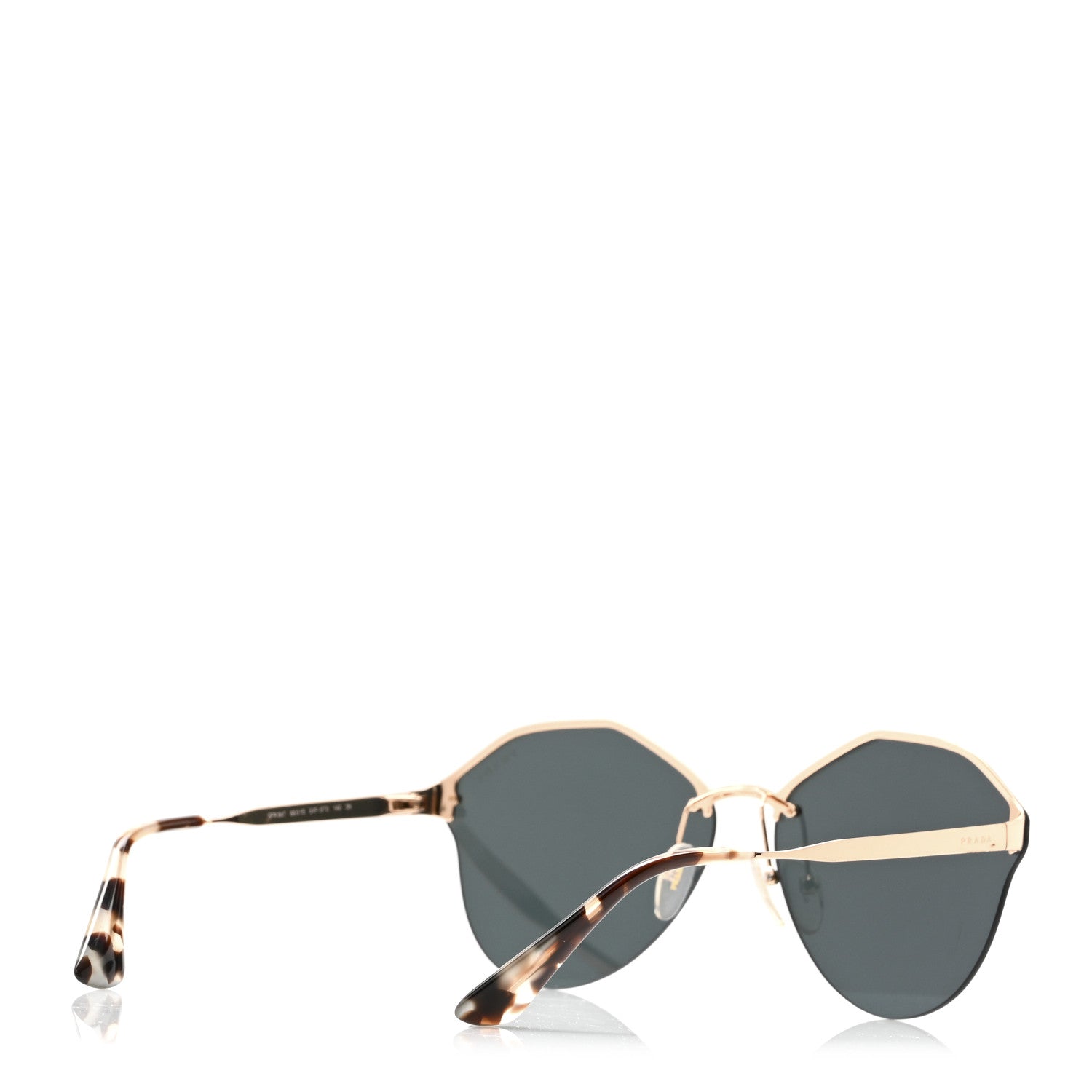 Prada Rimless Sunglasses SPR 64T Violet Gold 4 of 6