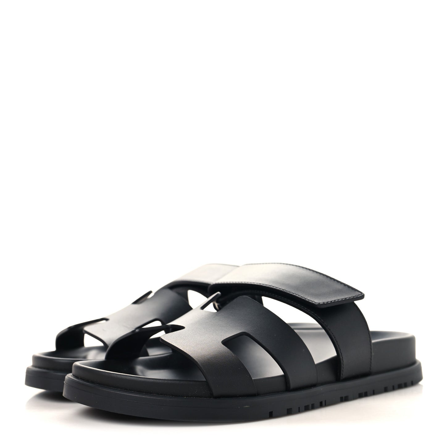 Calfskin Womens Chypre Sandals 36.5 Black