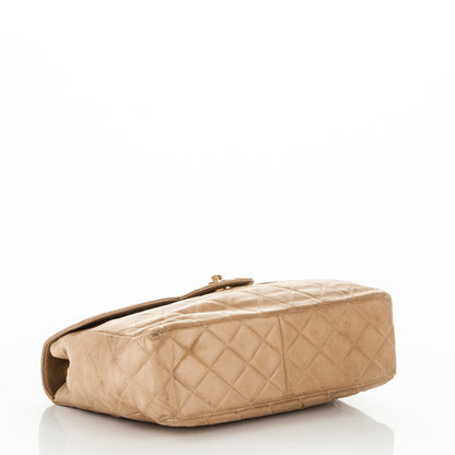 Chanel Lambskin Quilted Jumbo Single Flap Beige 4 of 10