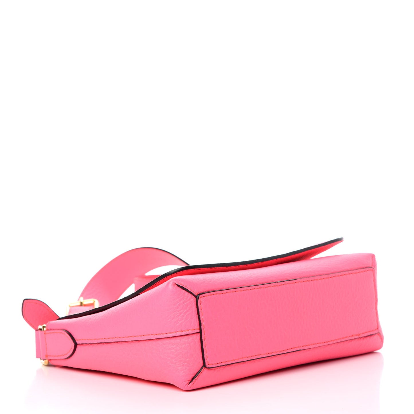 Calfskin Smooth Grain Small Burleigh Crossbody Bag Neon Pink