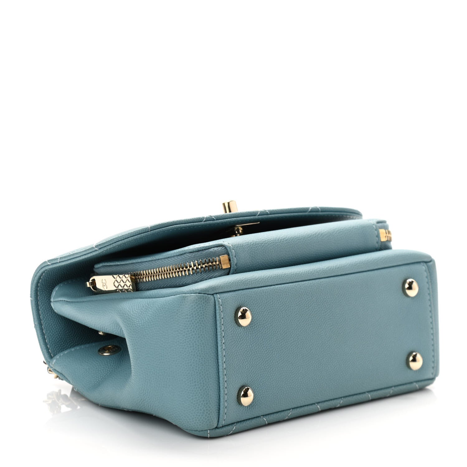 Chanel Caviar Quilted Mini Business Affinity Flap Light Blue 4 of 11