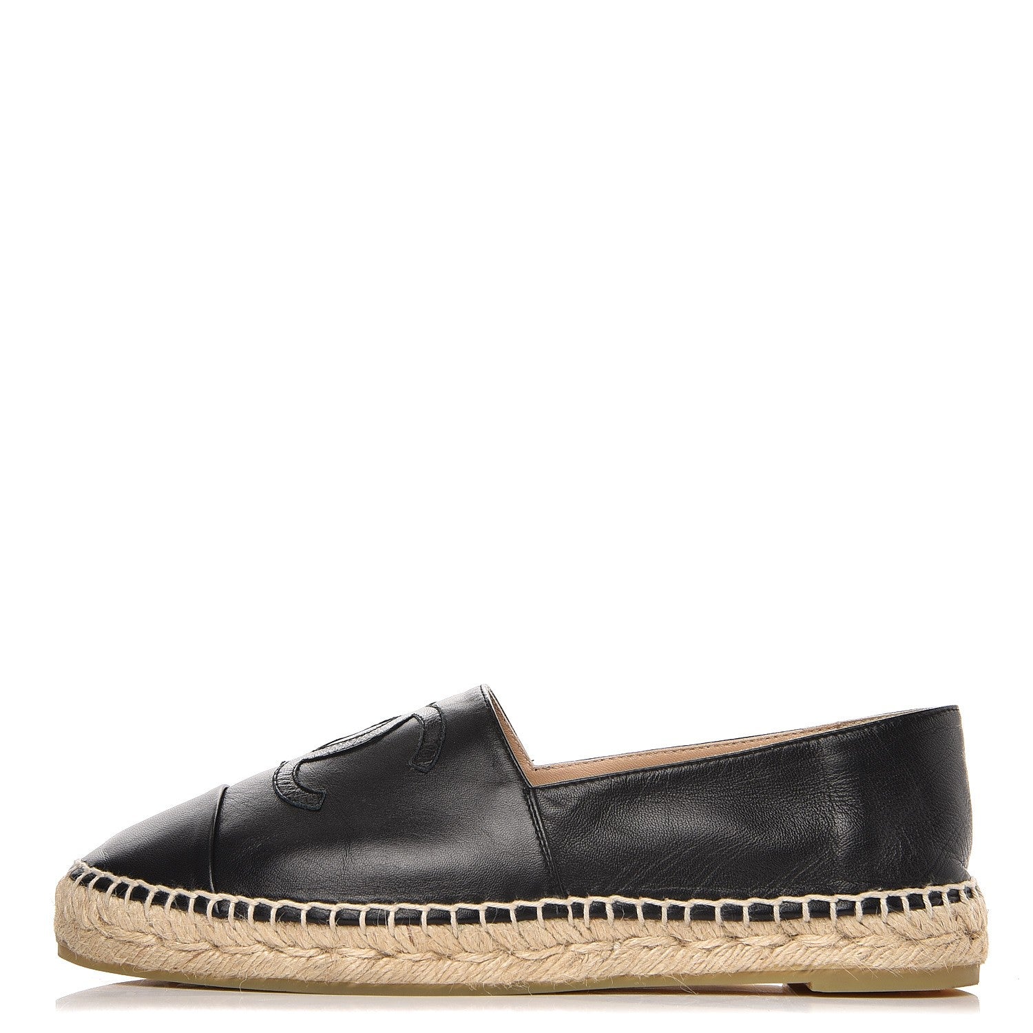 Chanel Lambskin CC Espadrilles 39 Black 1 of 10