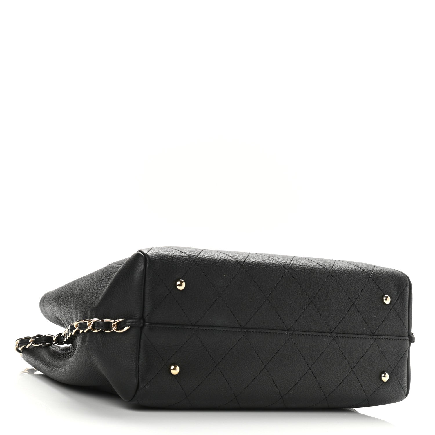 Chanel Bullskin Stitched Medium Shopping Bag Black 4 of 13