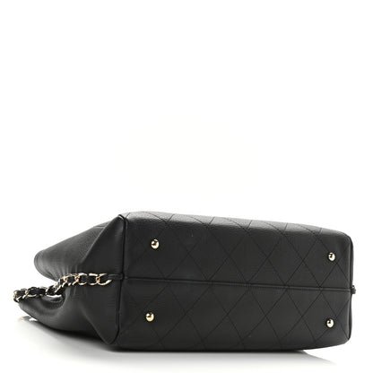 Chanel Bullskin Stitched Medium Shopping Bag Black 4 of 13